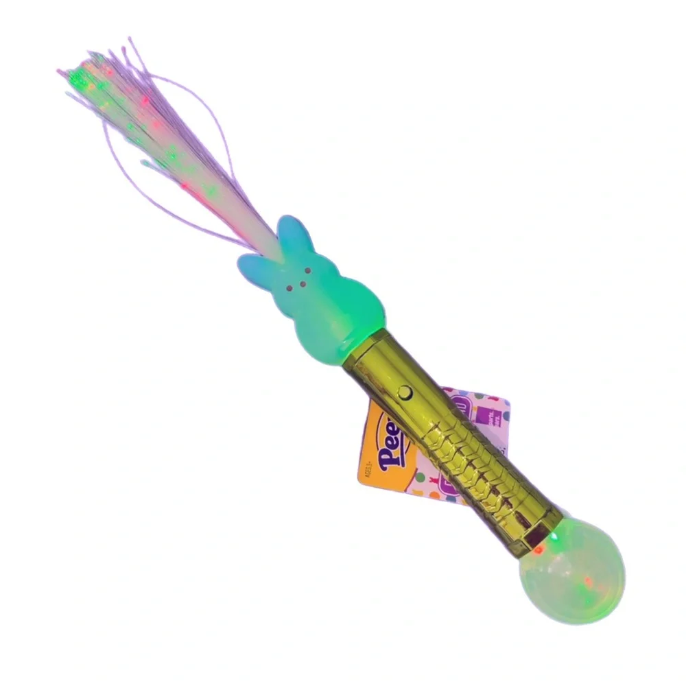 BLUE Easter Peeps Bunny Fiber Optic Light-Up Wand - Picture 3 of 5